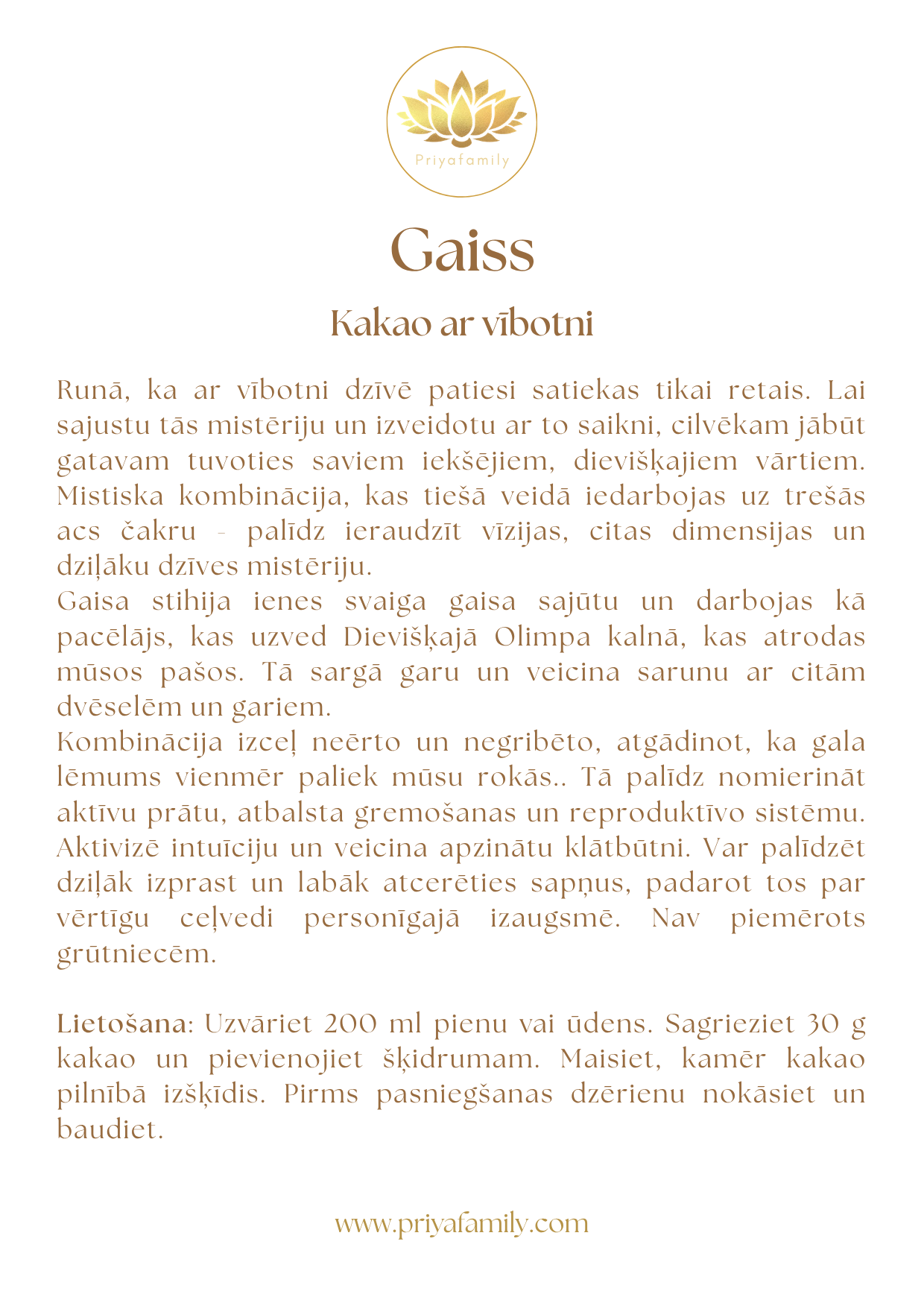 Četru stihiju kakao 100g